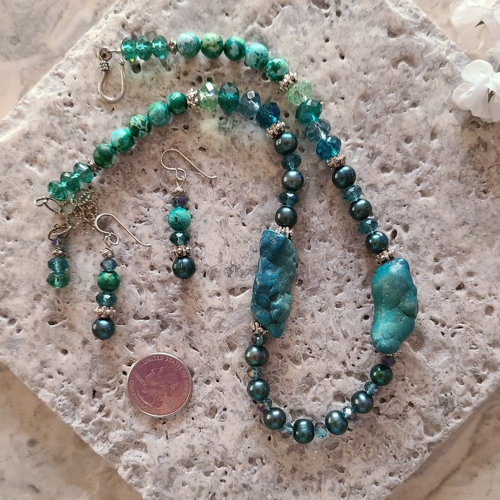 Peacock Color Fresh Water Pearls